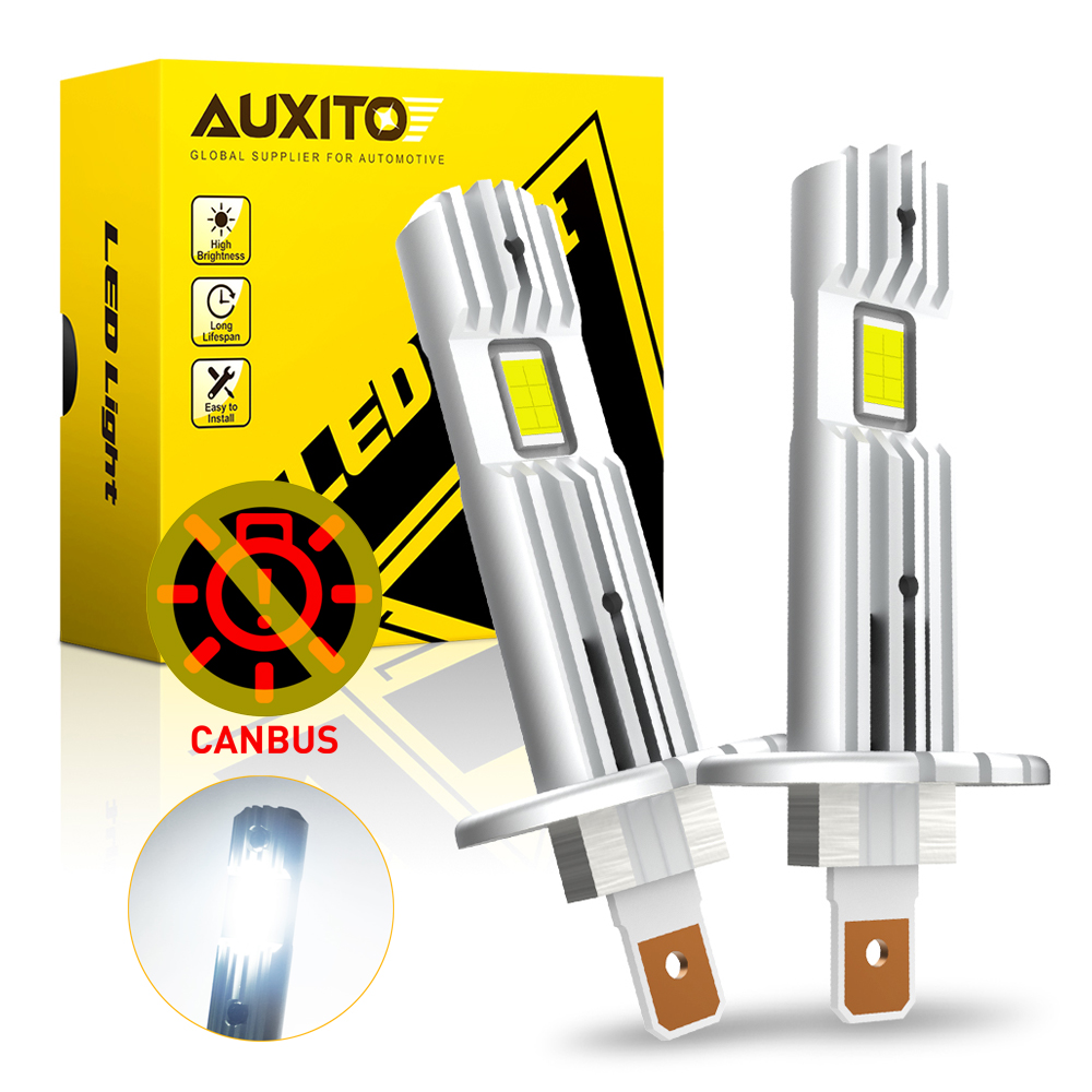 Led Headlight Bulb Canbus Error Free - AUXITO 2x 12000LM Бесплатная H1 Светодиодная