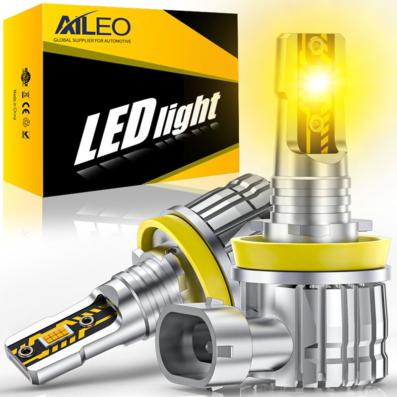 Led Fog Light H11 3000K Yellow - AILEO 2 шт. H11 LED H8