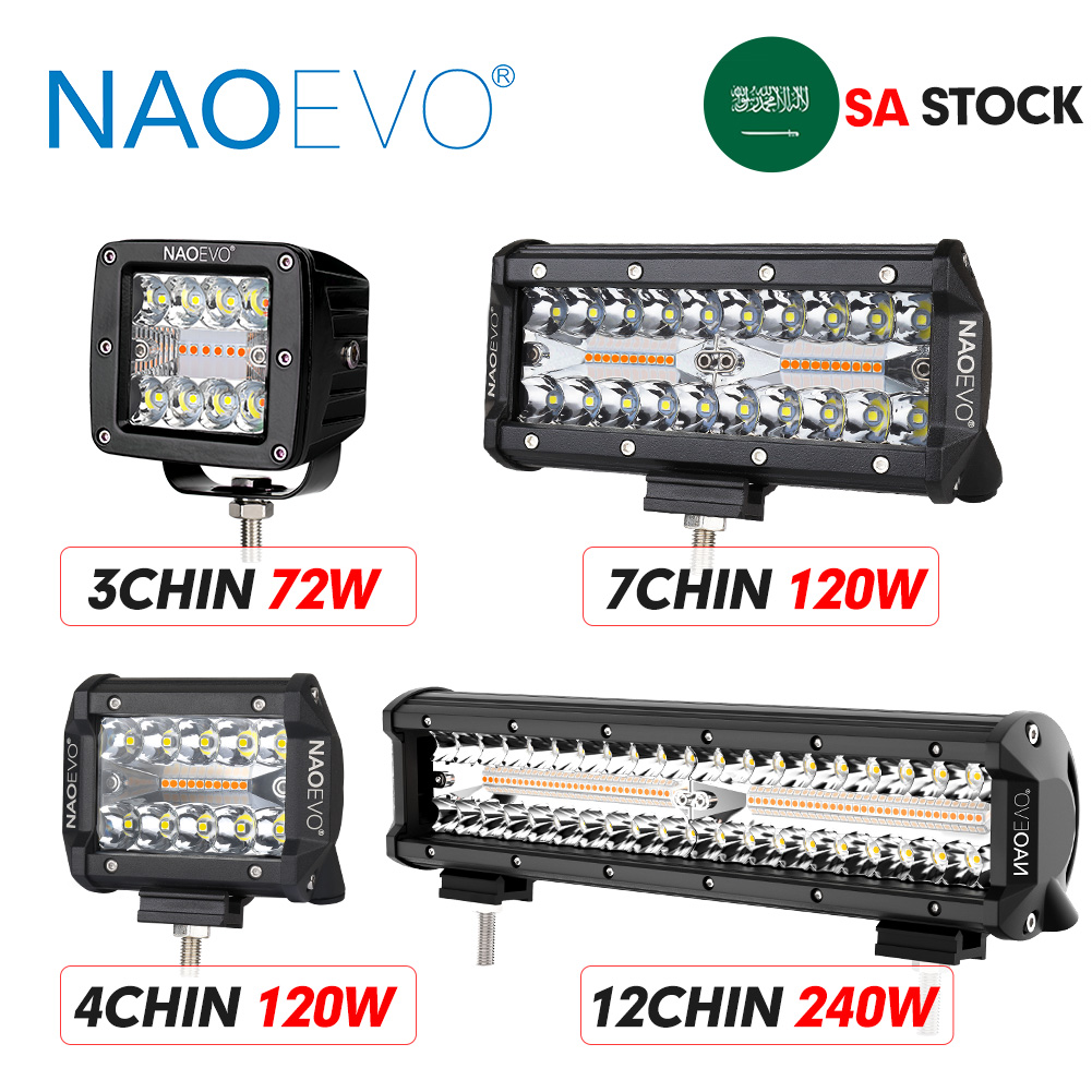 Led Work Light Bar 12 Inch Offroad - Внедорожник NAOEVO, 3 дюйма, 4 дюйма,