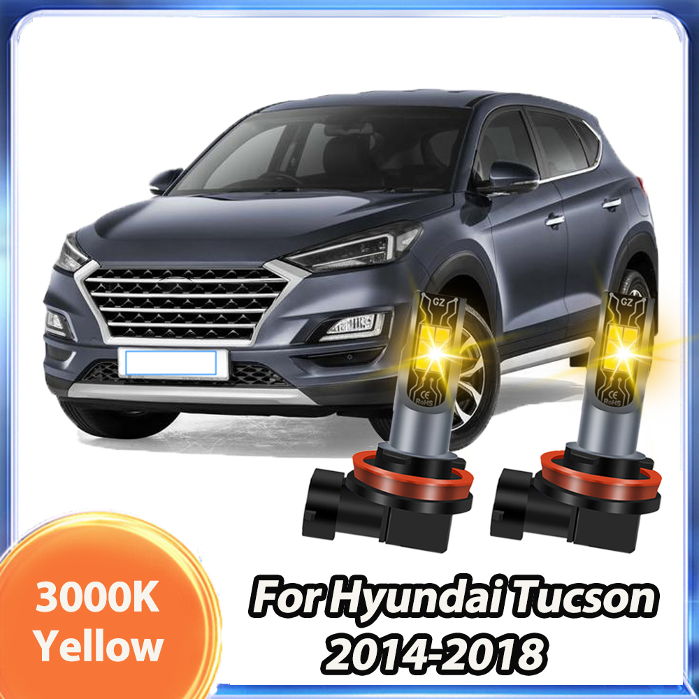 Led Fog Light H11 3000K Yellow - 2 шт. для Hyundai Tucson 2004-2018