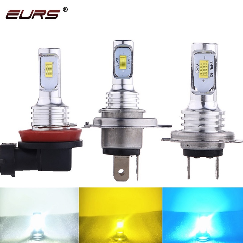 Led Fog Light H11 3000K Yellow - EURS 2PCS H7 Светодиодные противотуманные фары