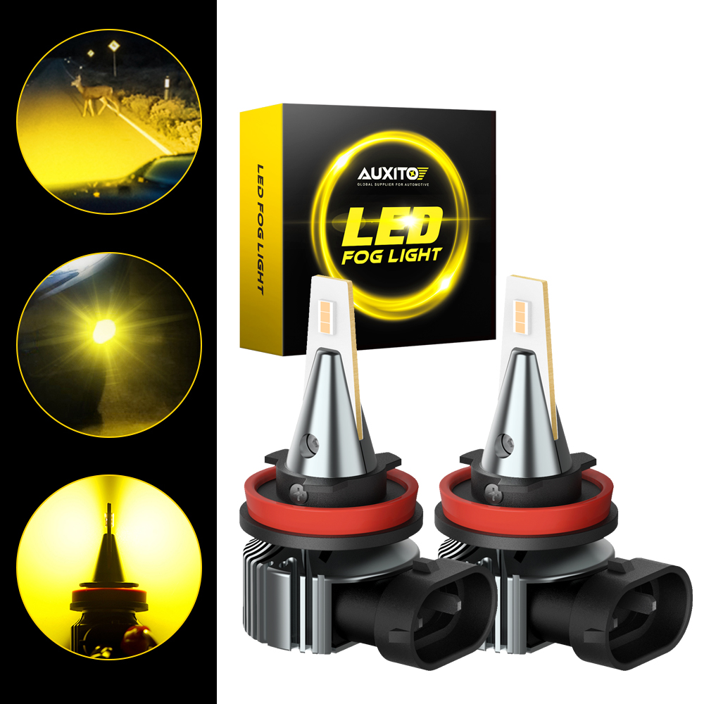 Led Fog Light H11 3000K Yellow - AUXITO 2 шт. H11 H8 Светодиодные