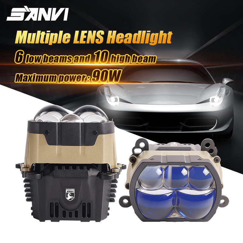 Bi Led Projector Lens 3 Inch - SANVI 180W PX8 Square Bi LED