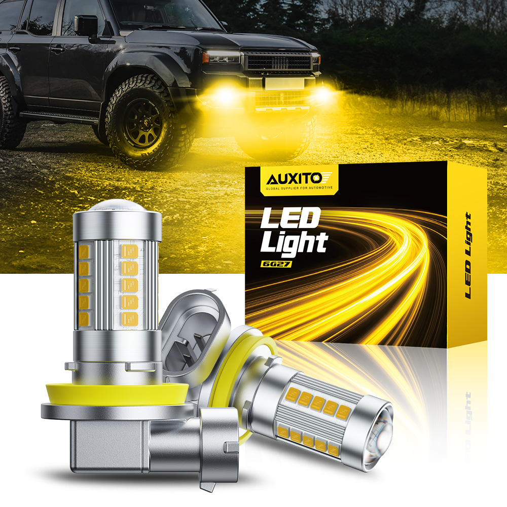 Led Fog Light H11 3000K Yellow - AUXITO 6G27 Противотуманные фары H8 H9