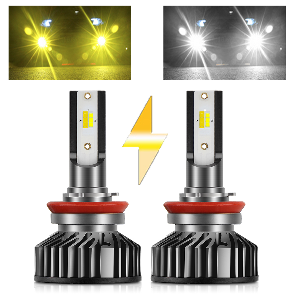 Led Fog Light H11 3000K Yellow - BraveWAY Strobe H11 Светодиодные фары H3