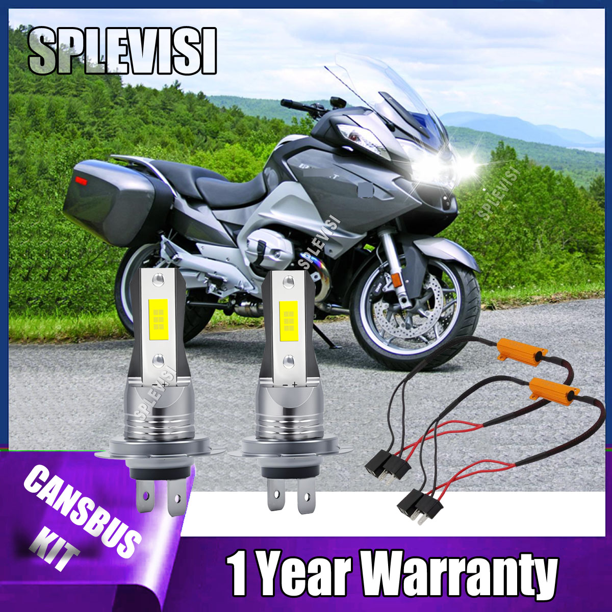 Led Headlight Bulb Canbus Error Free - Светодиодные лампы для мотоциклетных фар H7