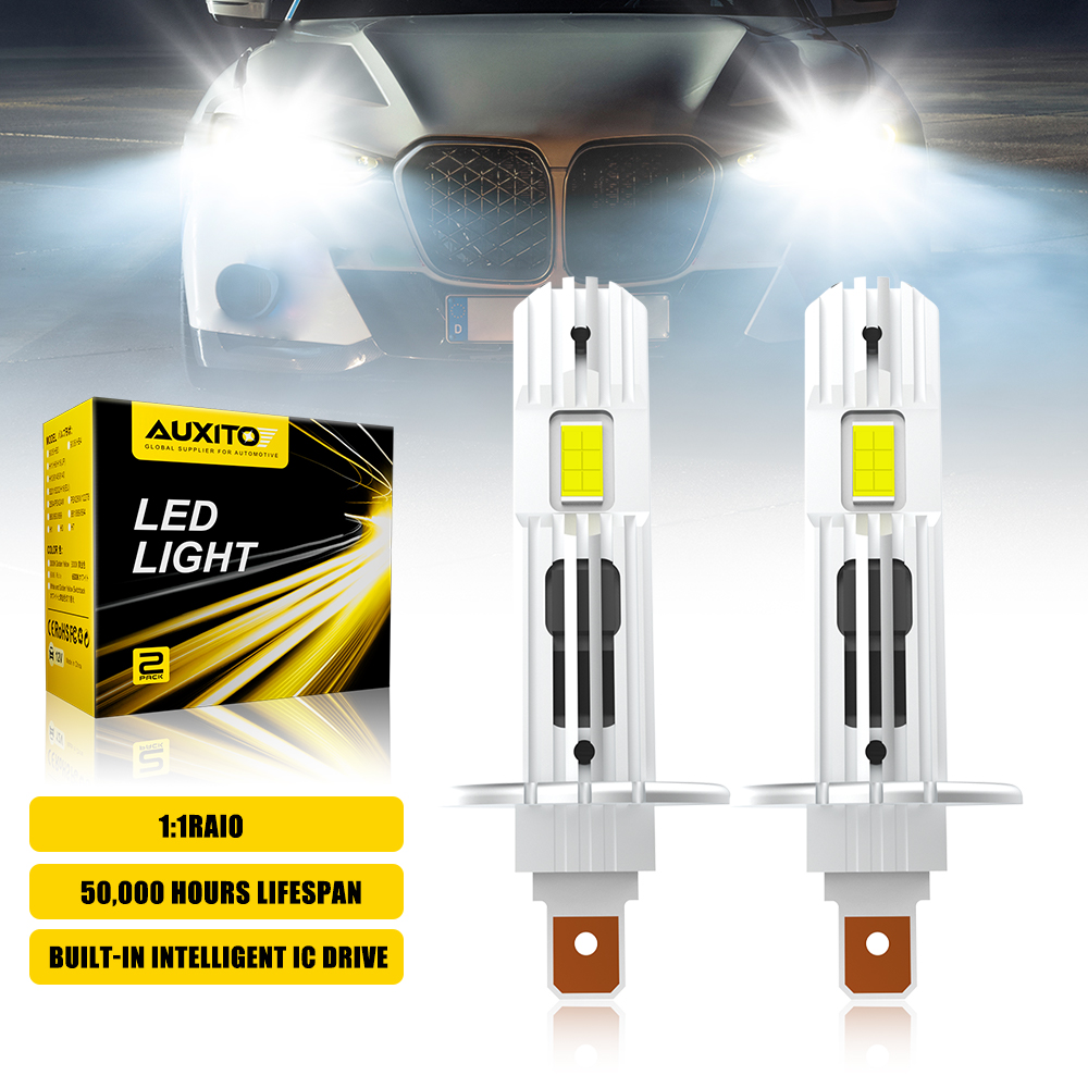 Led Headlight 6500K White 12000Lm - AUXITO 2 шт. 12000 лм H1