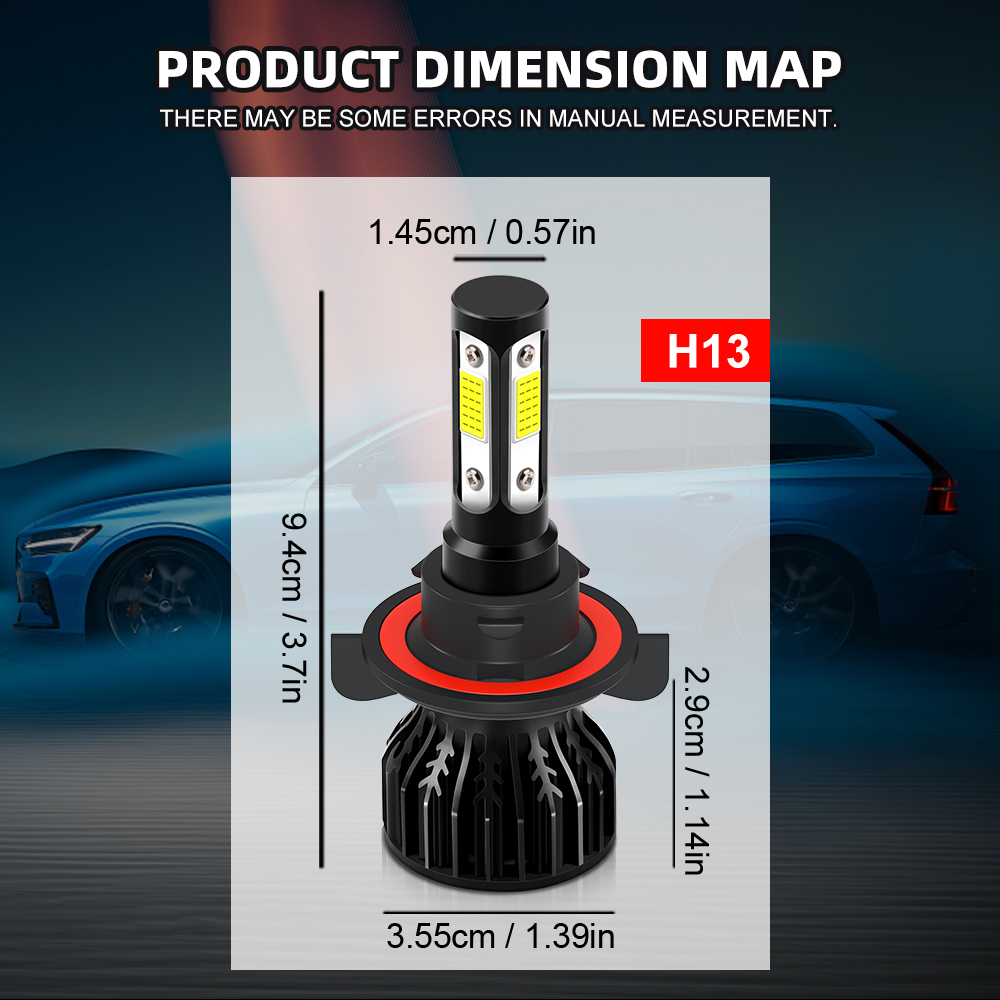 H13 Автомобильные светодиодные – обзор и цена Led Headlight 6500K White 12000Lm