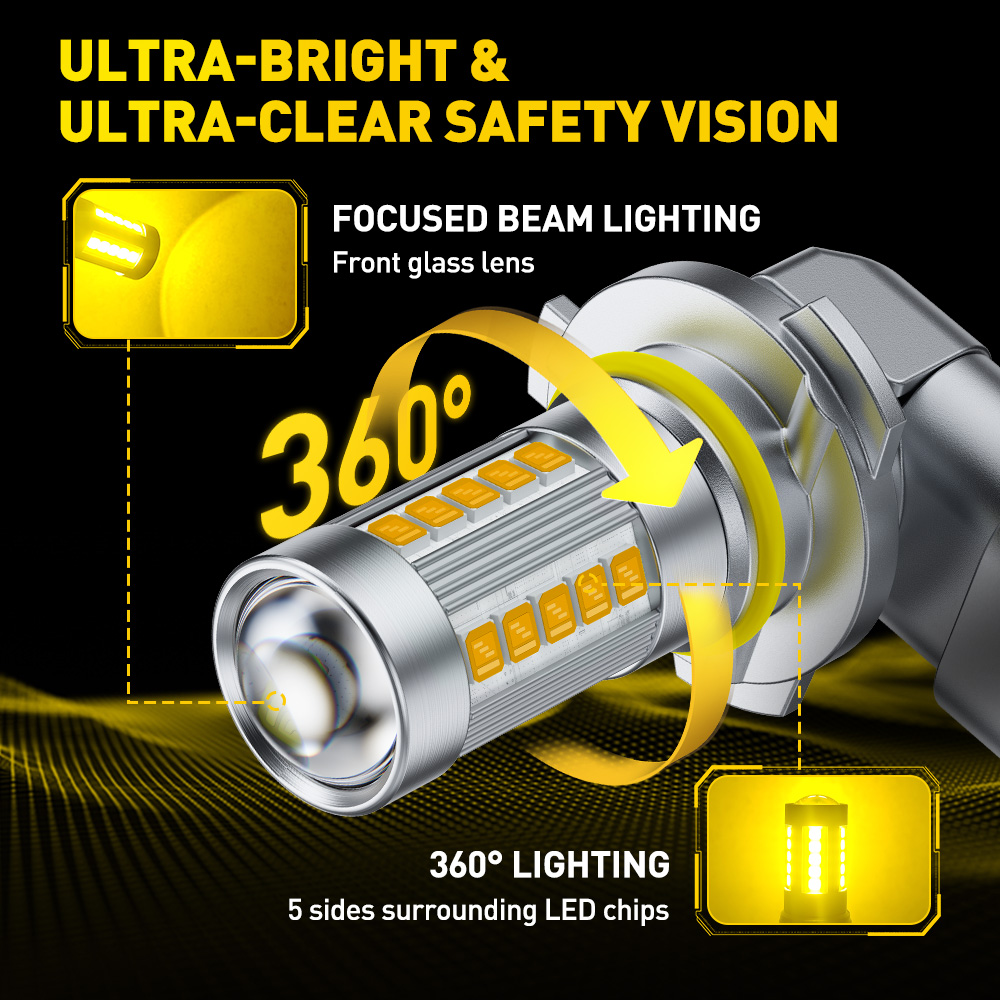 2 шт. AUXITO 9006 HB4 светодио – обзор и цена Led Fog Light H11 3000K Yellow