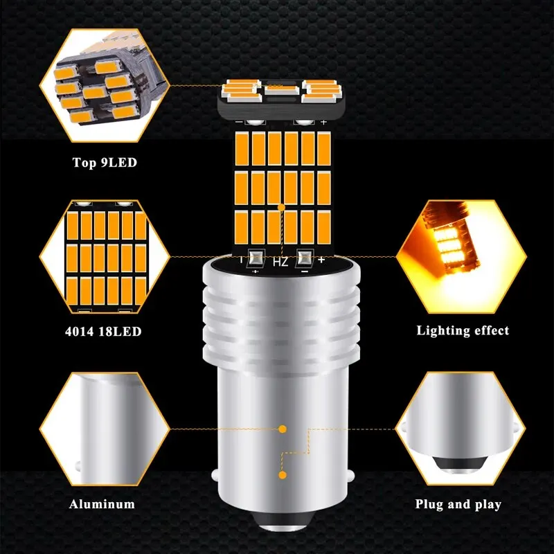 2 шт. 1157 1156 BA15S P21W W16 – обзор и цена Led Tail Light Bulb Canbus