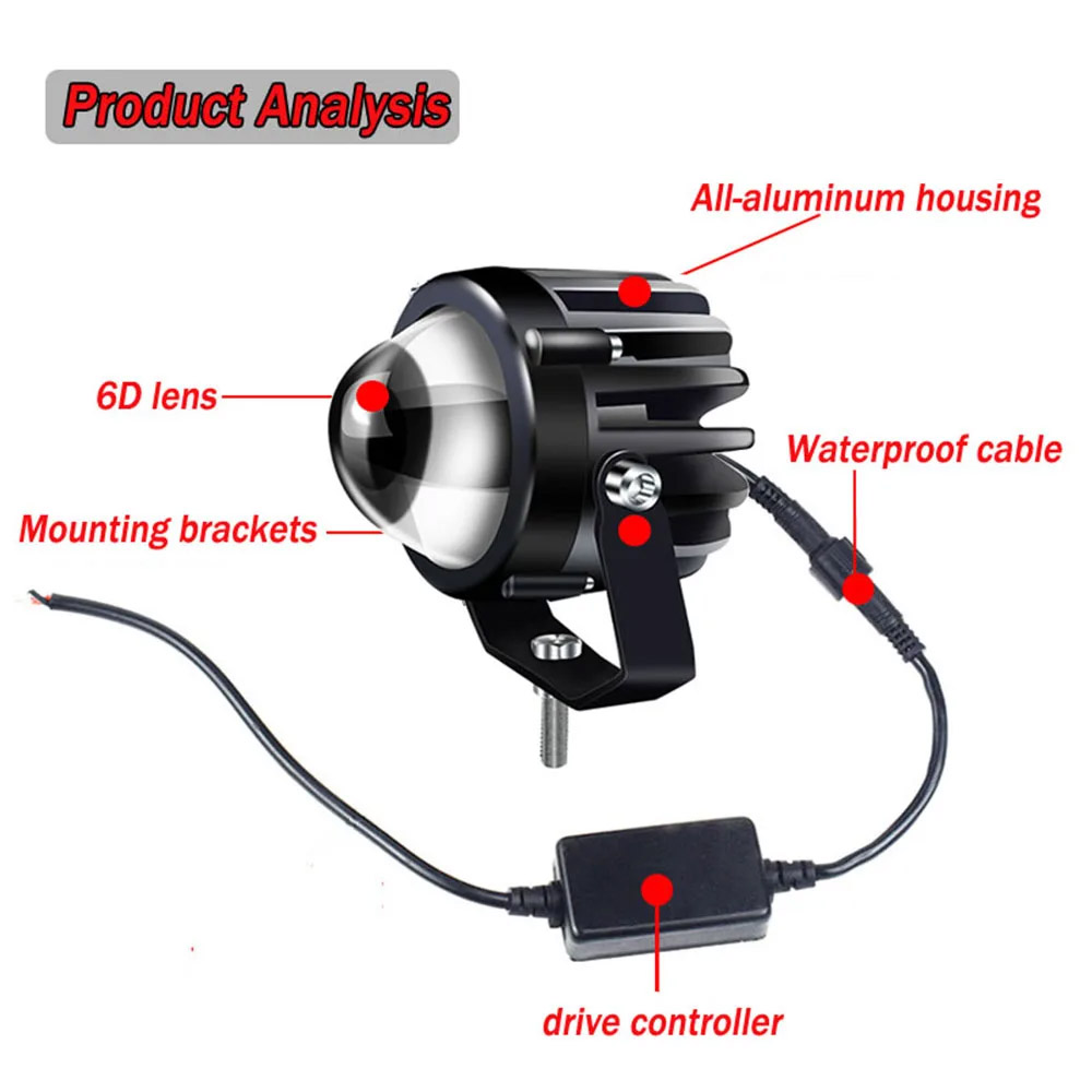 Проектор для мотоцикла, Лазерн – обзор и цена Laser Led Headlight Projector Lens