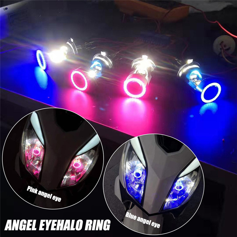 25 Вт 12 В синий красный ангел – обзор и цена Motorcycle Led Headlight Bulb H4