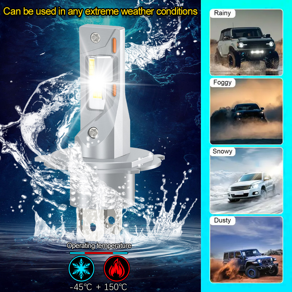 1/2 шт. H4 светодиодная лампа  – обзор и цена Motorcycle Led Headlight Bulb H4