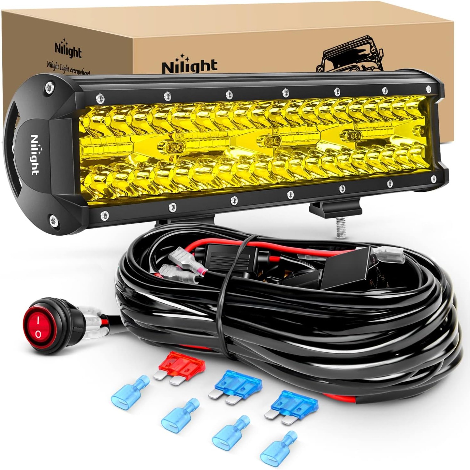 Светодиодная балка Nilight 12  – обзор и цена Led Work Light Bar 12 Inch Offroad