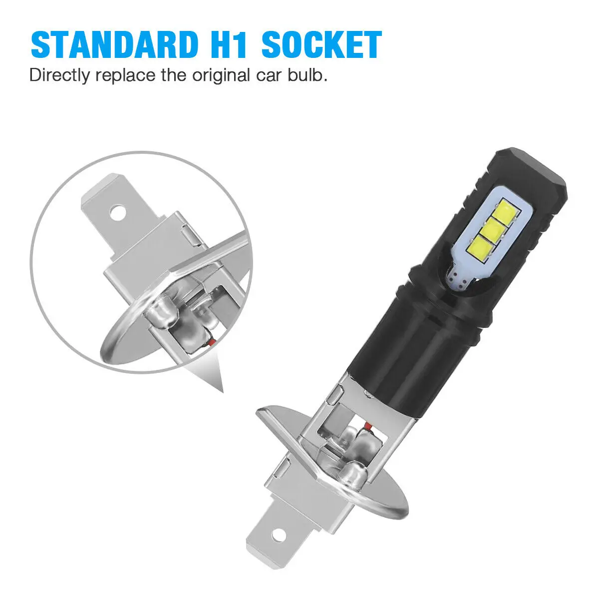 2 шт. 12000LM H1 H3 светодиодн – обзор и цена Led Headlight 6500K White 12000Lm