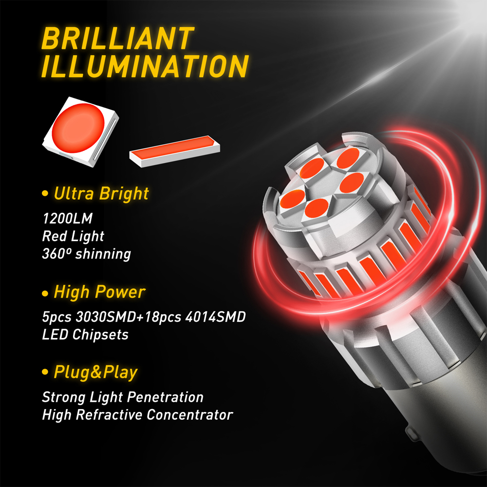 AUXITO 2 шт. 1157 BAY15D P21/5 – обзор и цена Led Tail Light Bulb Canbus