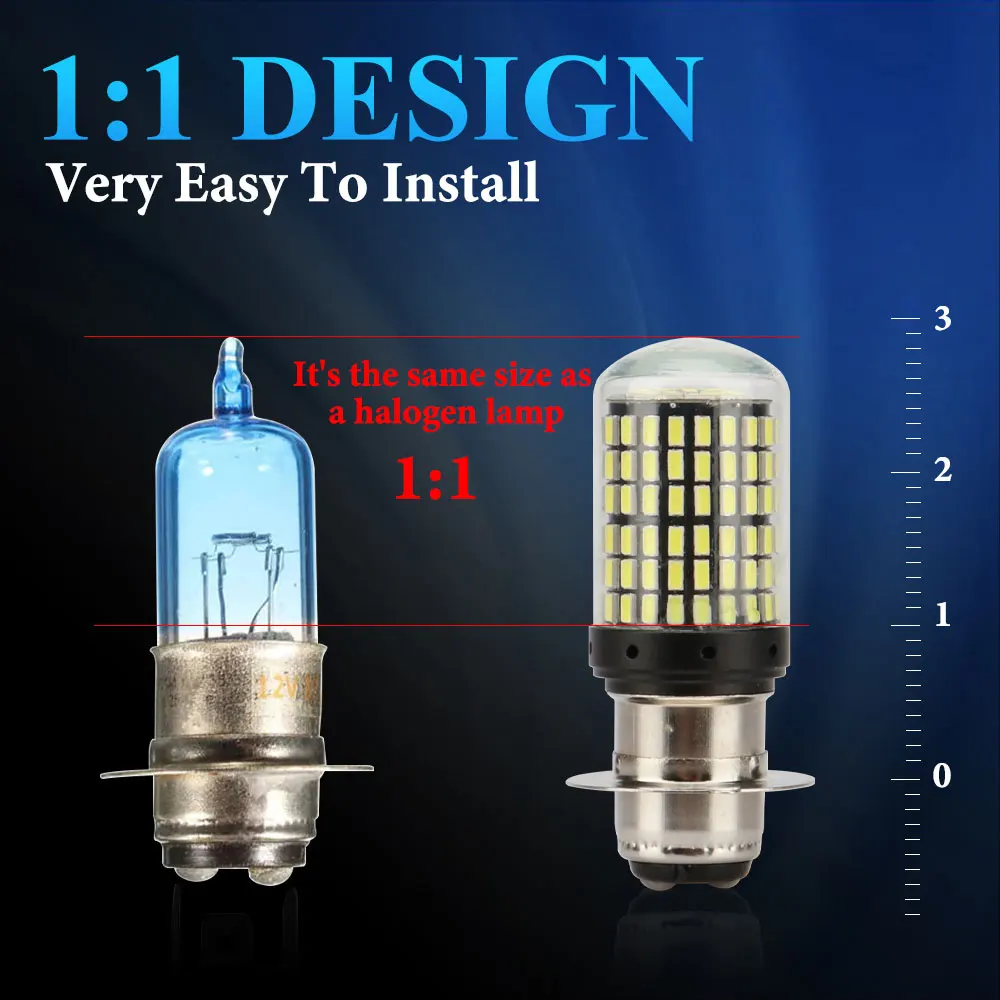 1 шт. H4 BA20D H6 P15D светоди – обзор и цена Motorcycle Led Headlight Bulb H4