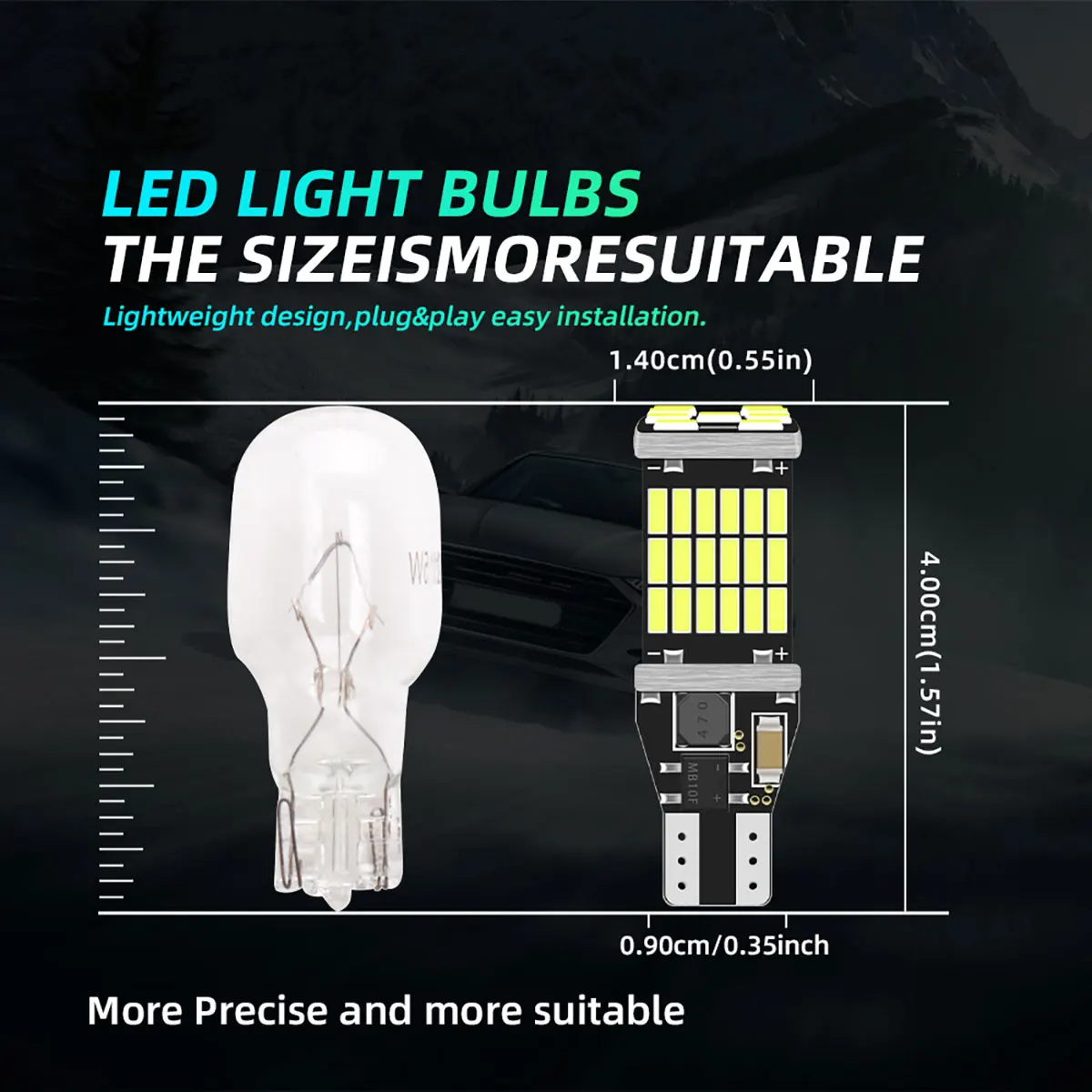 2 шт. светодиодных ламп T15 W1 – обзор и цена Led Tail Light Bulb Canbus