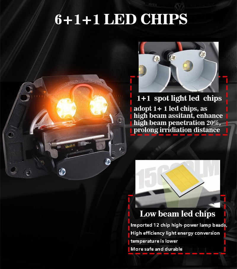 VAHID E20 2 шт. 3-дюймовые Bi- – обзор и цена Laser Led Headlight Projector Lens