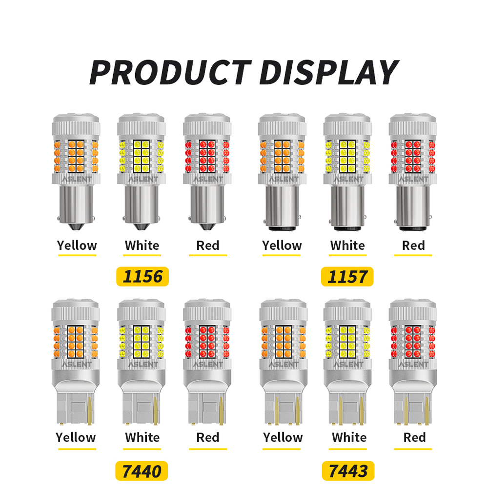 2X 7443 W21/5W T20 7440 W21W W – обзор и цена Led Tail Light Bulb Canbus
