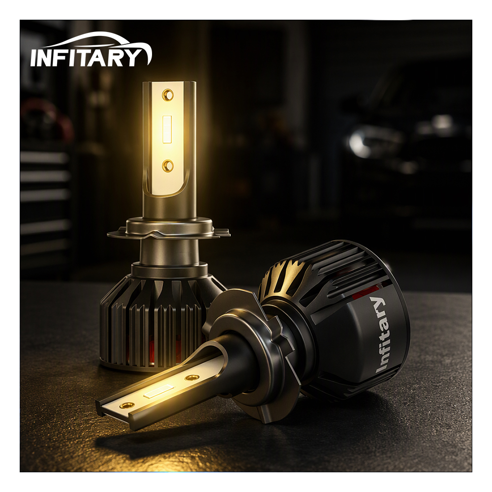 Светодиодные лампы Infitary H7 – обзор и цена Led Fog Light H11 3000K Yellow