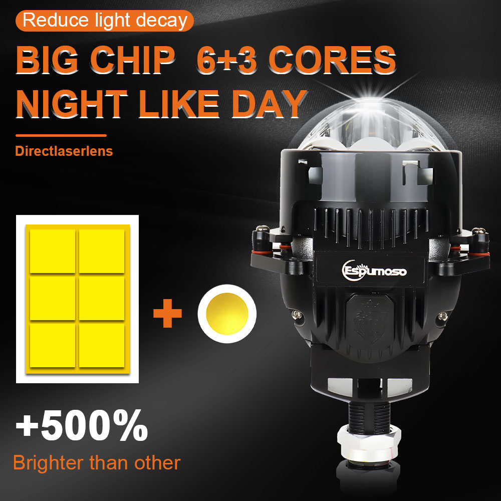 3-дюймовая светодиодная лампа  – обзор и цена Laser Led Headlight Projector Lens