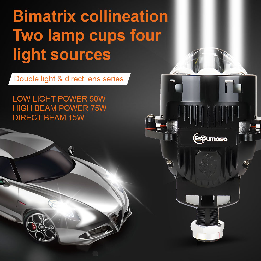 3-дюймовая светодиодная лампа  – обзор и цена Laser Led Headlight Projector Lens