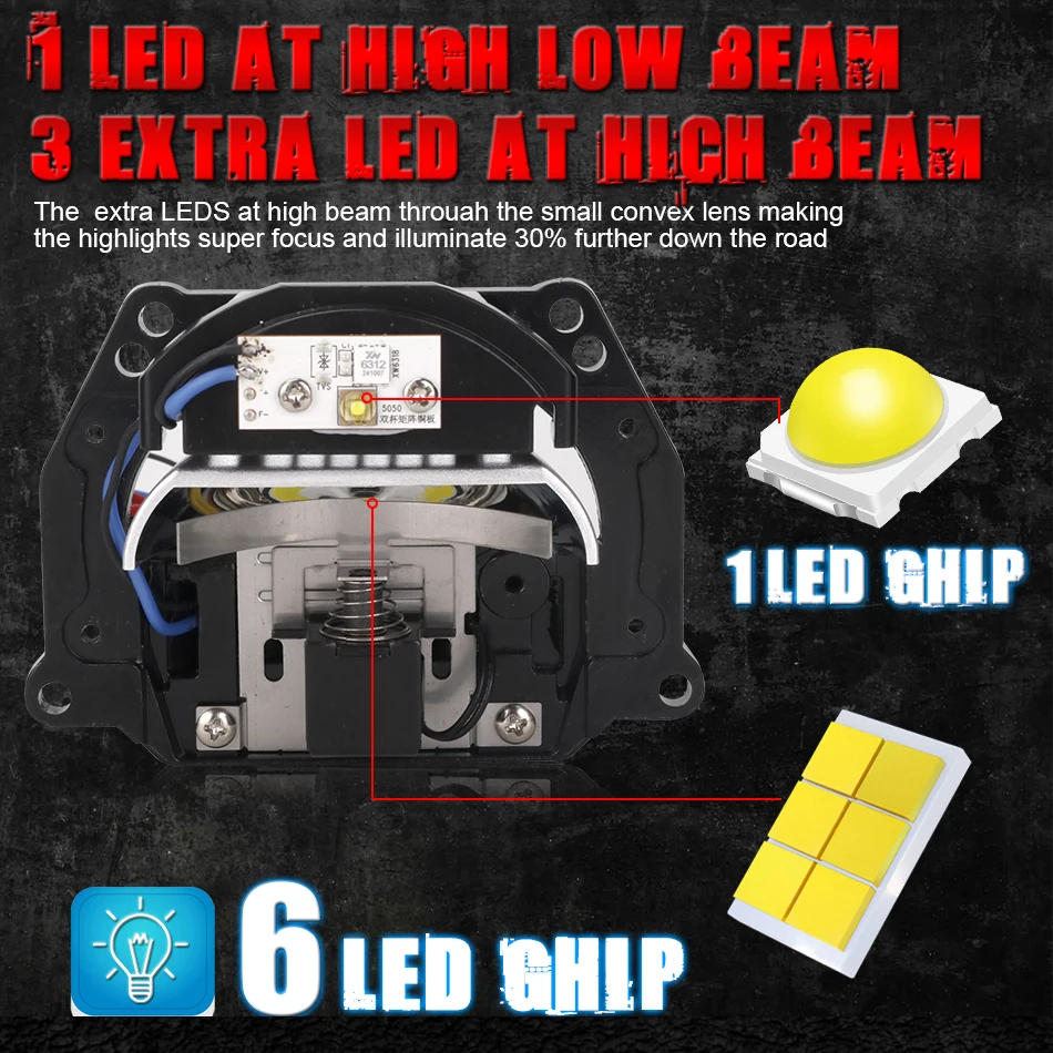 Би-LED линзы-проекторы 3 дюйма – обзор и цена Laser Led Headlight Projector Lens