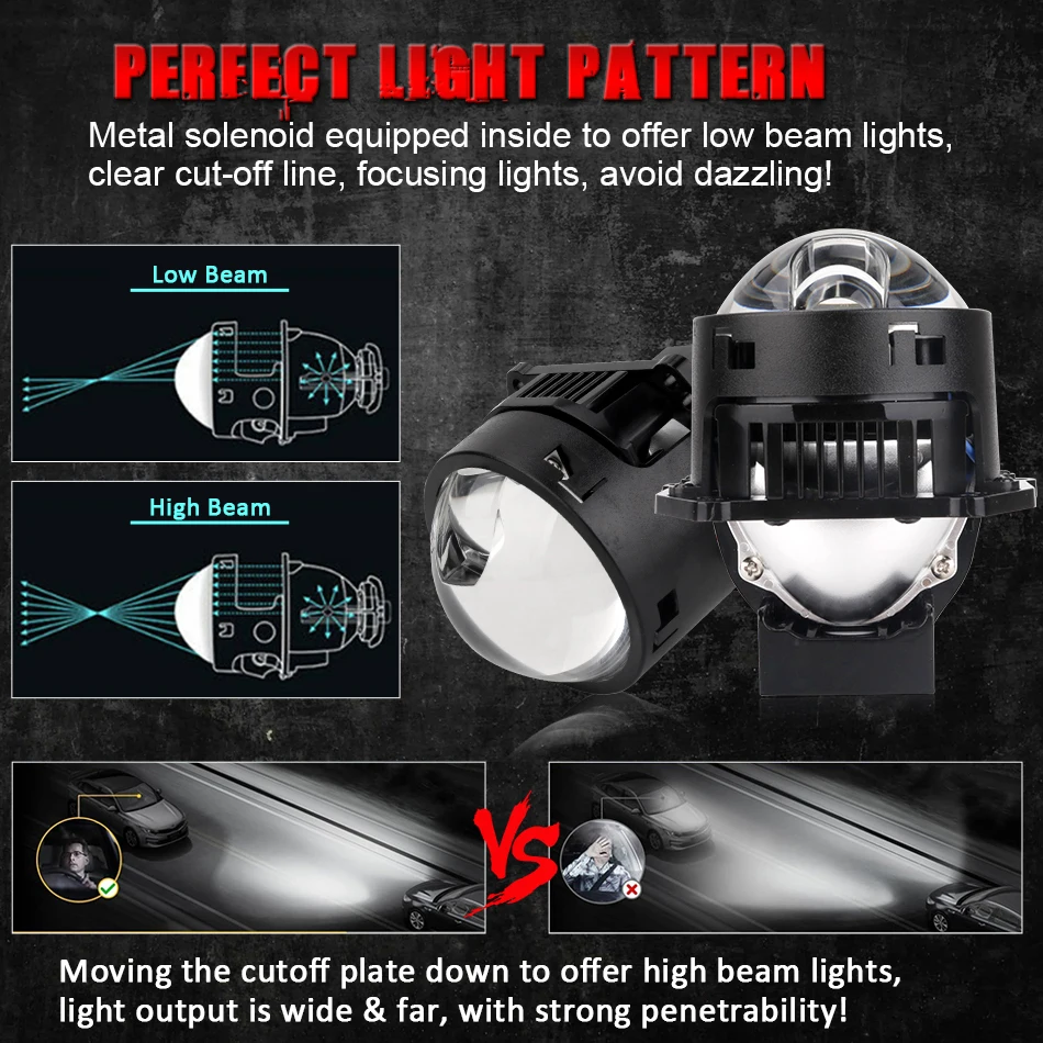 Би-LED линзы-проекторы 3 дюйма – обзор и цена Laser Led Headlight Projector Lens