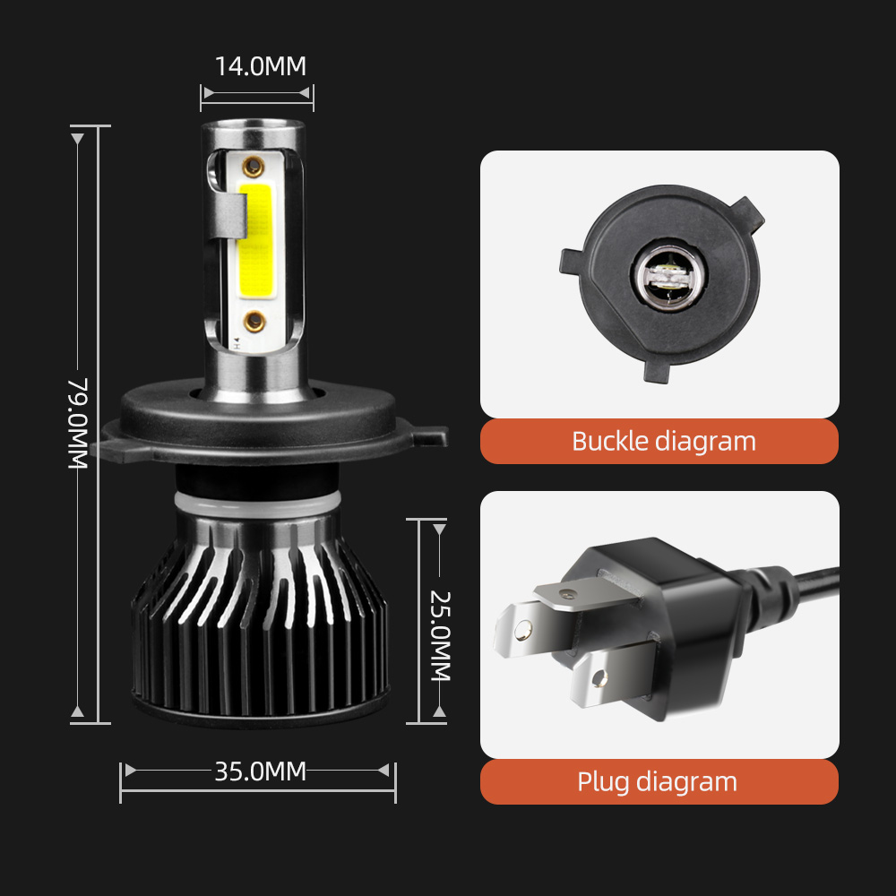 Лампа для мотоциклетной фары с – обзор и цена Motorcycle Led Headlight Bulb H4