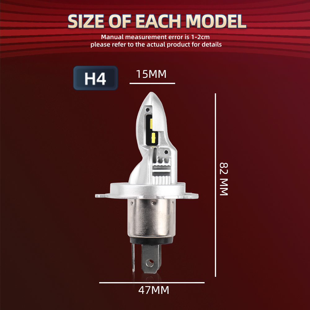1 шт., лампа для фар мотоцикла – обзор и цена Motorcycle Led Headlight Bulb H4