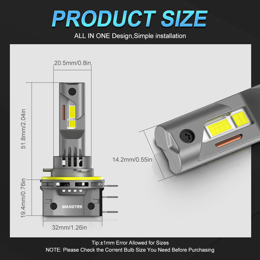 2 шт. H15 светодиодные лампы д – обзор и цена Led Headlight Bulb Canbus Error Free
