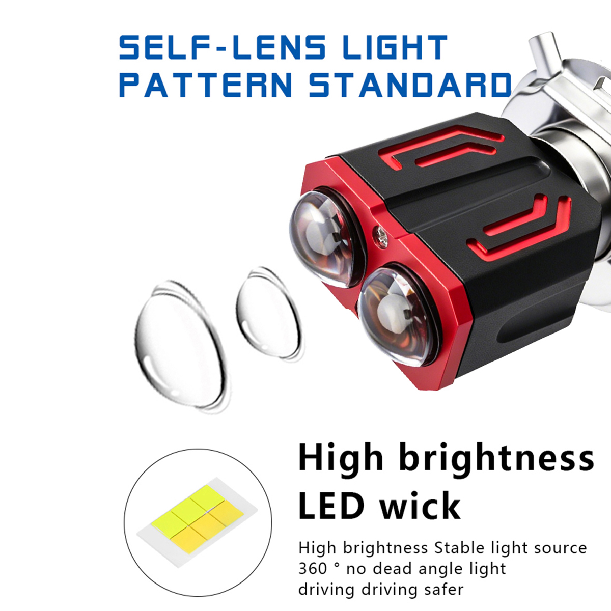 KEVANLY 1x H4 BA20D H6 LED лам – обзор и цена Motorcycle Led Headlight Bulb H4