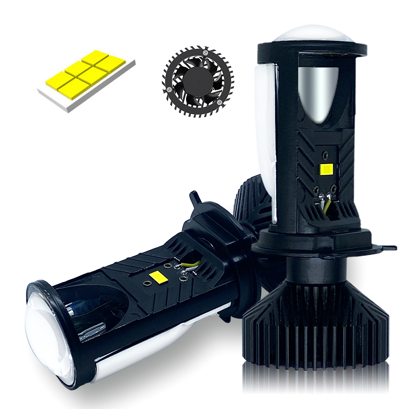 2 шт. Y6 H4 светодиодный объек – обзор и цена Led Headlight H4 Hi Lo 120W