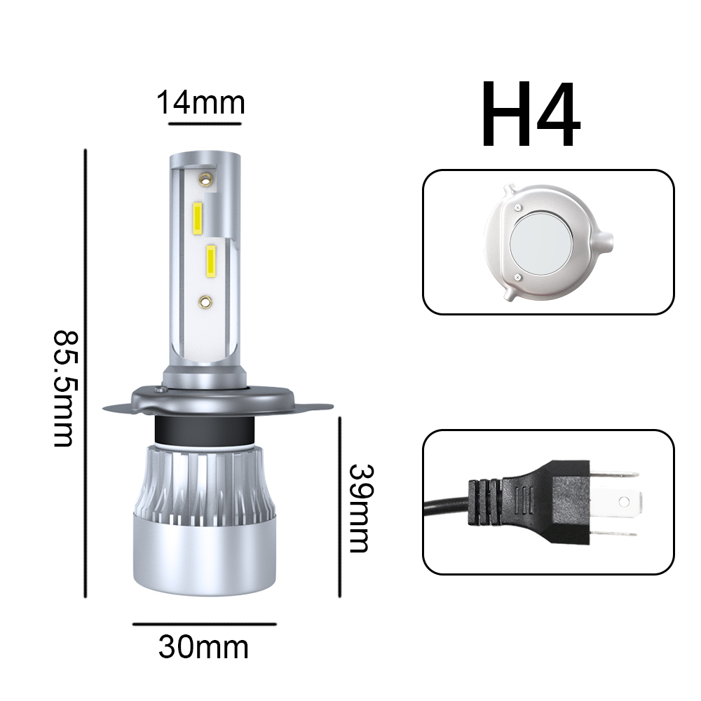 Комбинированные 4 светодиодные – обзор и цена Led Headlight H4 Hi Lo 120W