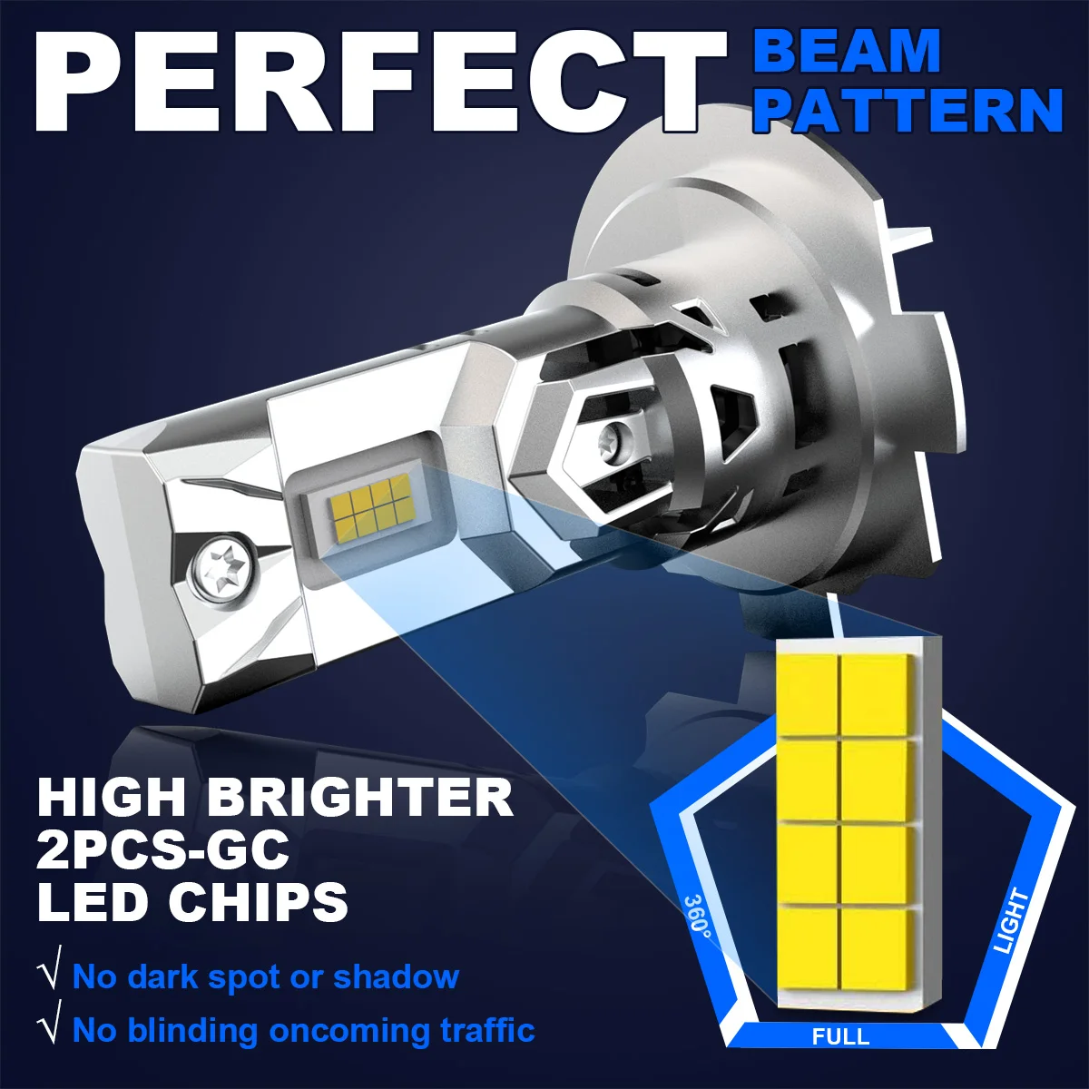 2 шт., тонкие светодиодные лам – обзор и цена Led Headlight Bulb H7 20000Lm