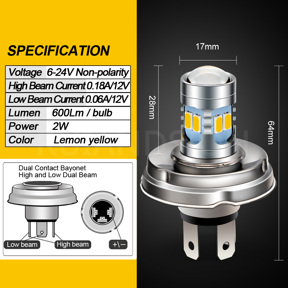 P45T Светодиодная фара Светоди – обзор и цена Motorcycle Led Headlight Bulb H4