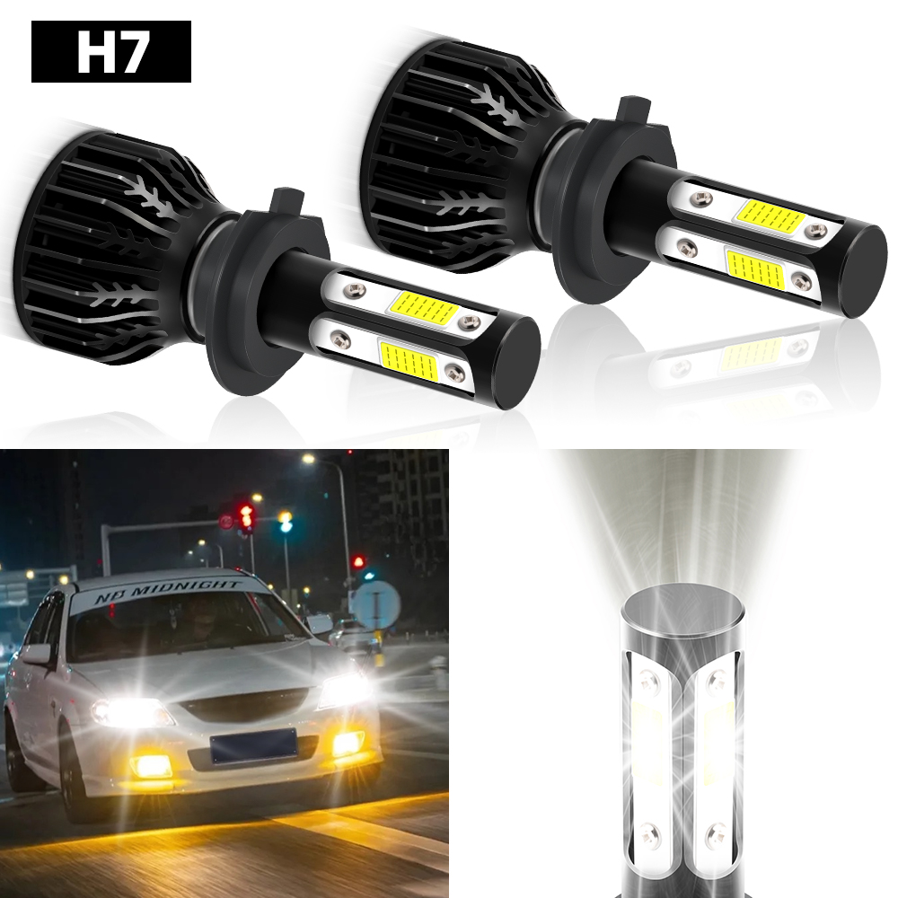 2 шт. H7 автомобильные светоди – обзор и цена Led Headlight 6500K White 12000Lm