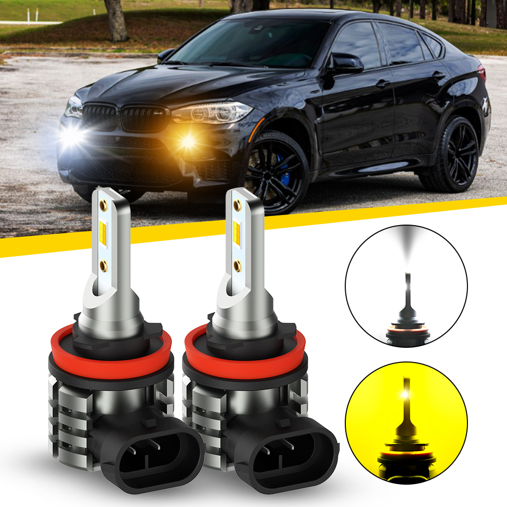 AUXITO 2шт L6 LED H8 H11 Желты – обзор и цена Led Fog Light H11 3000K Yellow