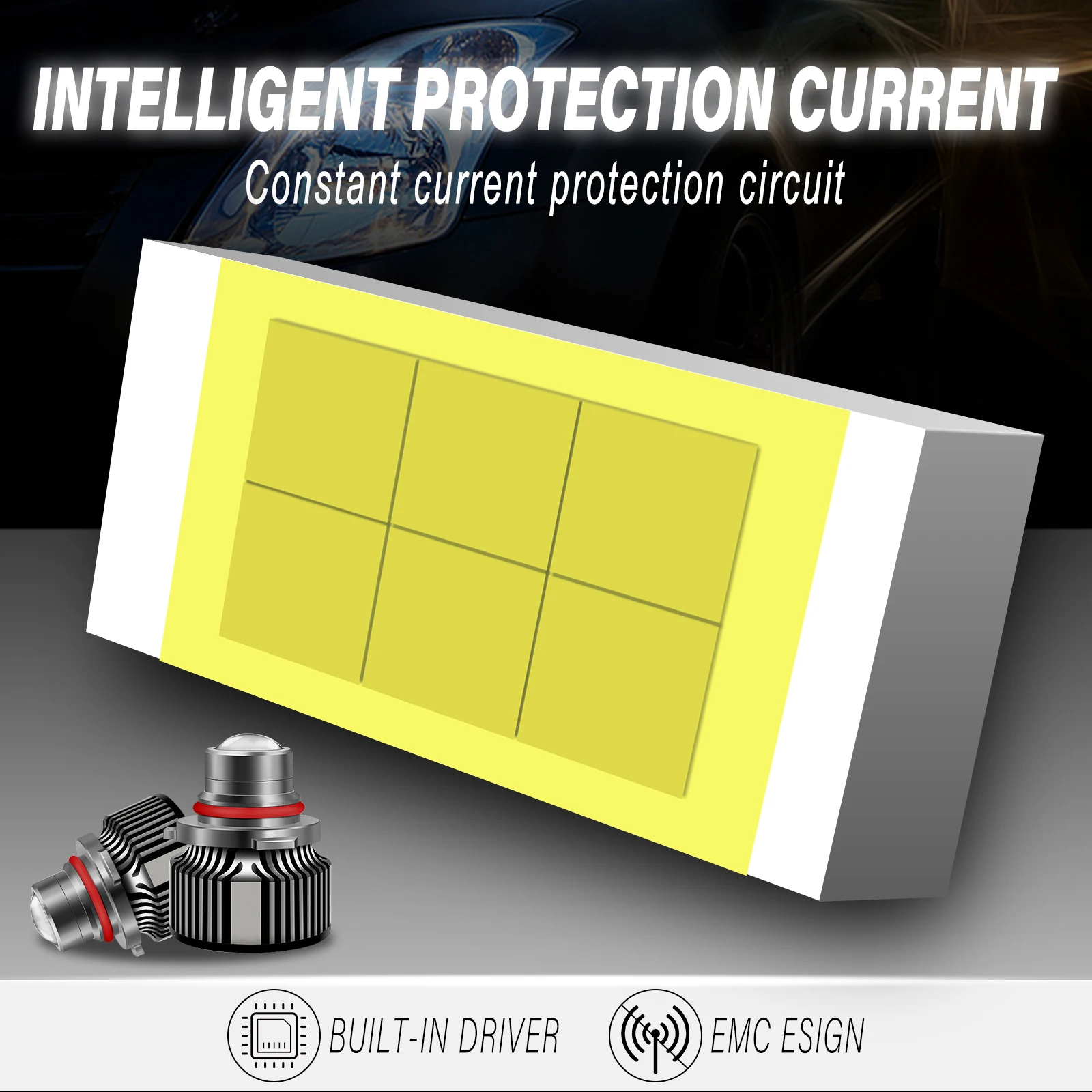 Светодиодные противотуманные ф – обзор и цена Car Led Headlight 9005 9006