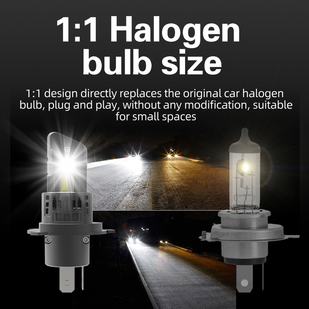 2 шт., Автомобильные светодиод – обзор и цена Led Headlight Bulb Canbus Error Free
