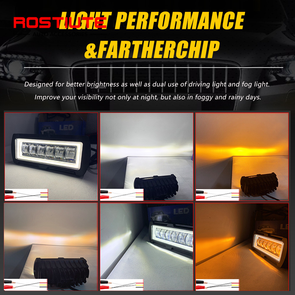5-дюймовый белый янтарный авто – обзор и цена Led Work Light Bar 12 Inch Offroad