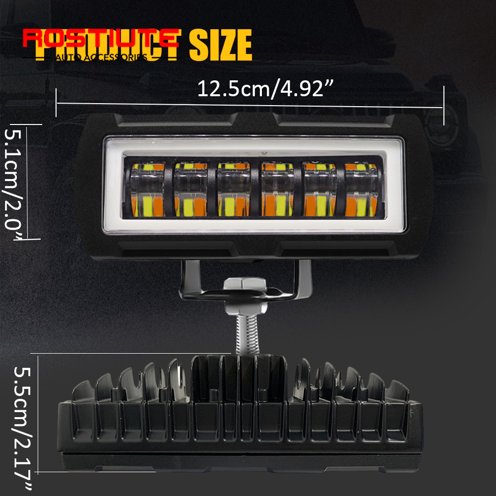 5-дюймовый белый янтарный авто – обзор и цена Led Work Light Bar 12 Inch Offroad
