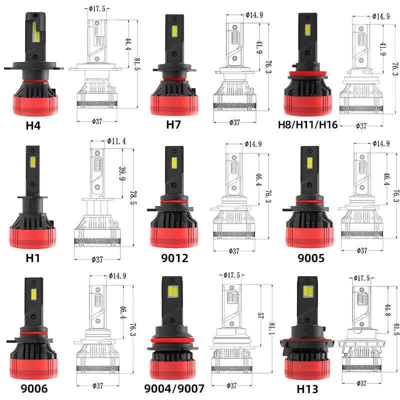 Светодиодные лампы F5 H7 для ф – обзор и цена Led Headlight Bulb H7 20000Lm