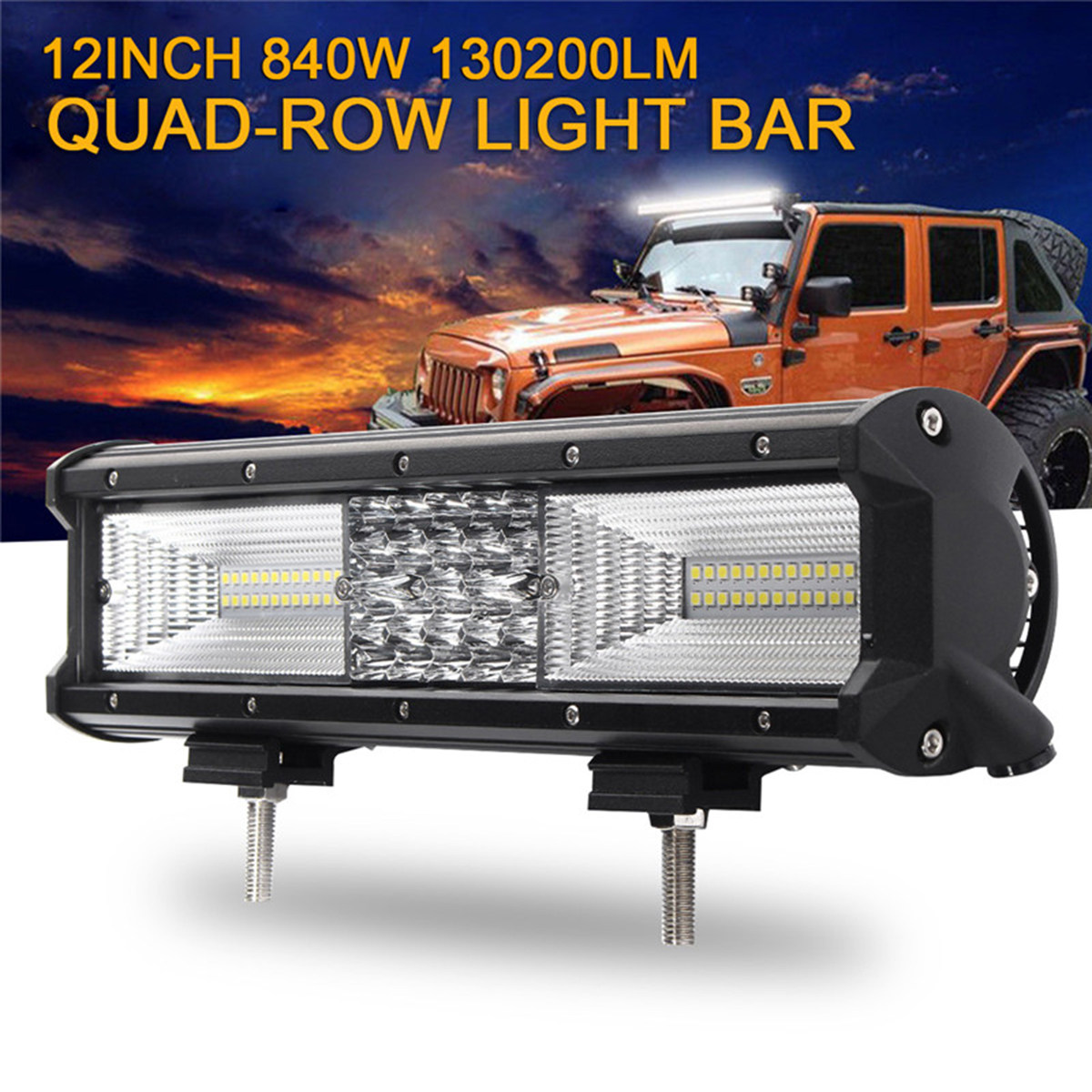 Однорядный 12-дюймовый светоди – обзор и цена Led Work Light Bar 12 Inch Offroad