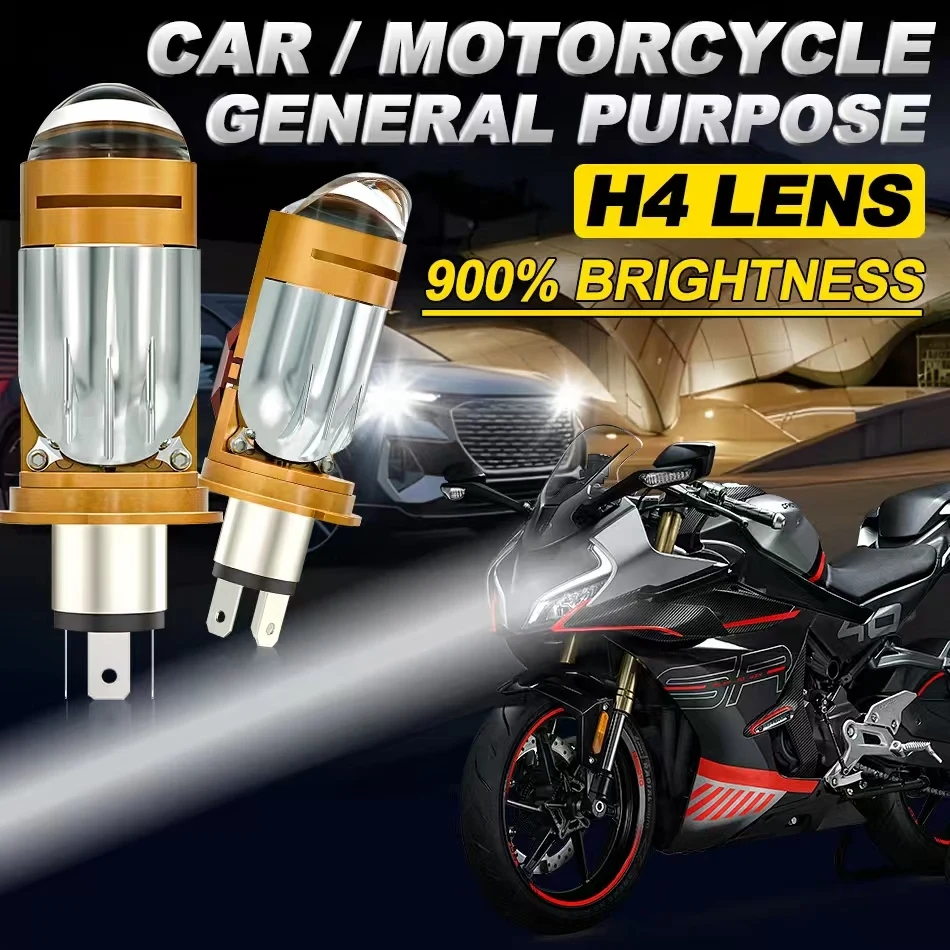 H4 светодиодная лампа для линз – обзор и цена Motorcycle Led Headlight Bulb H4
