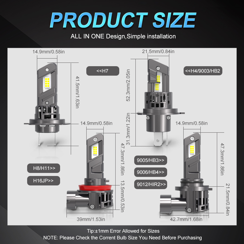 2 шт. 20000LM H8 H11 H7 Светод – обзор и цена Led Headlight Bulb H7 20000Lm