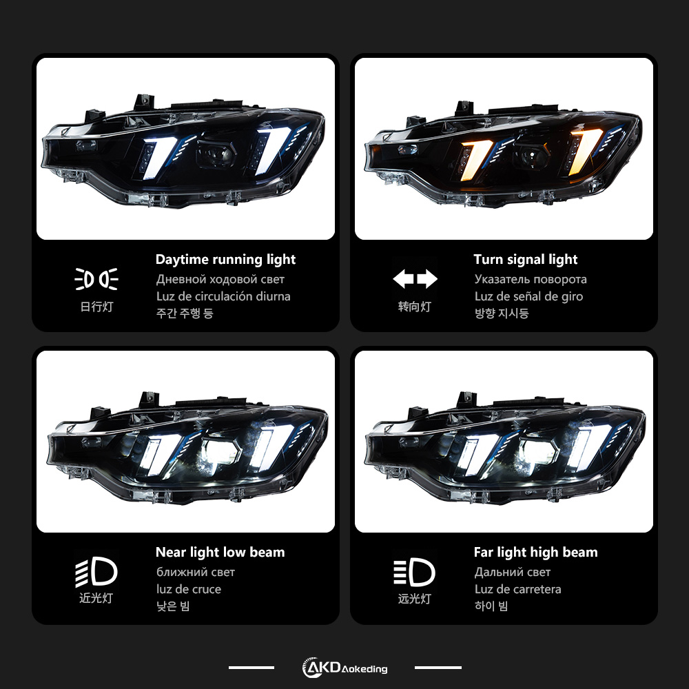 Новые фары для BMW F30, светод – обзор и цена Laser Led Headlight Projector Lens