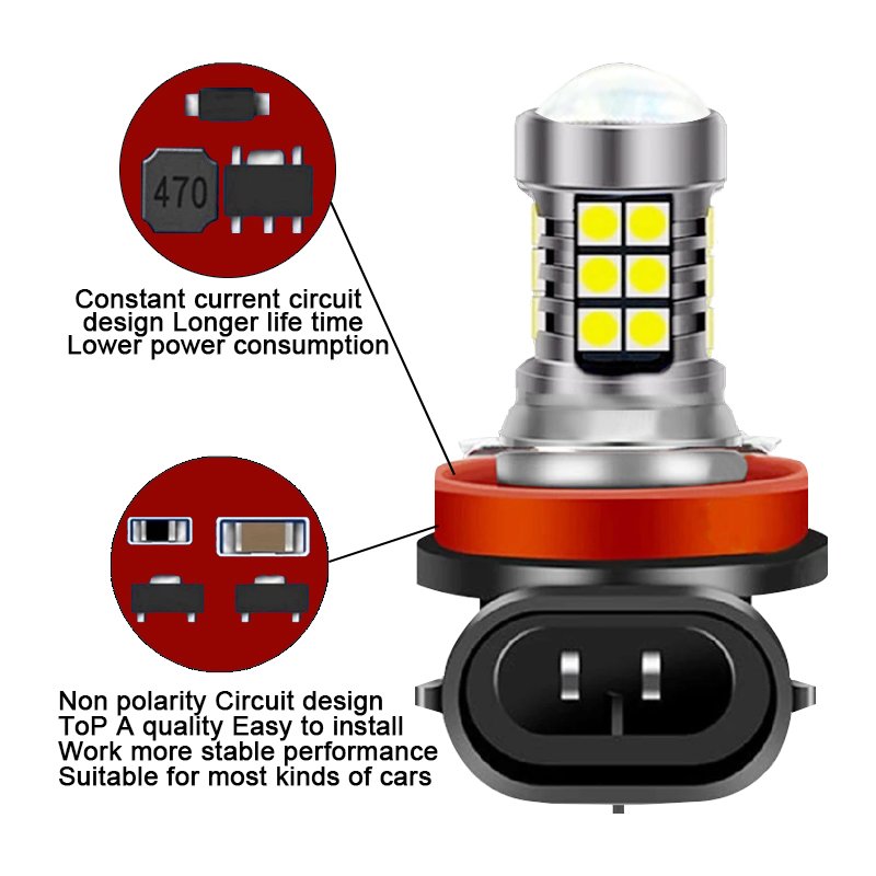 2 шт. H8 H11 H16 HB4 9006 HB3  – обзор и цена Led Fog Light H11 3000K Yellow
